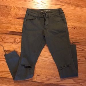 olive green jeans